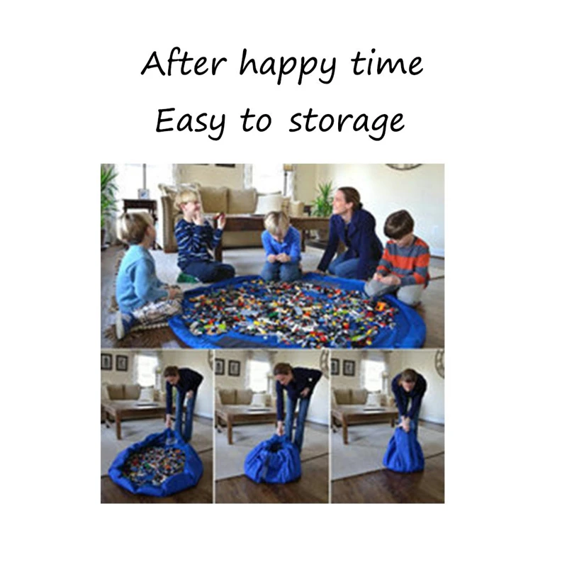 Medium Size Infant Portable Playmats Waterproof Travel Picnic Mat Baby Toy Storage Bag Creative Gyms Sorting | Мать и ребенок