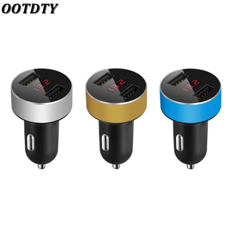 OOTDTY Универсальный зарядных порта USB для автомобиля Зарядное устройство с двумя