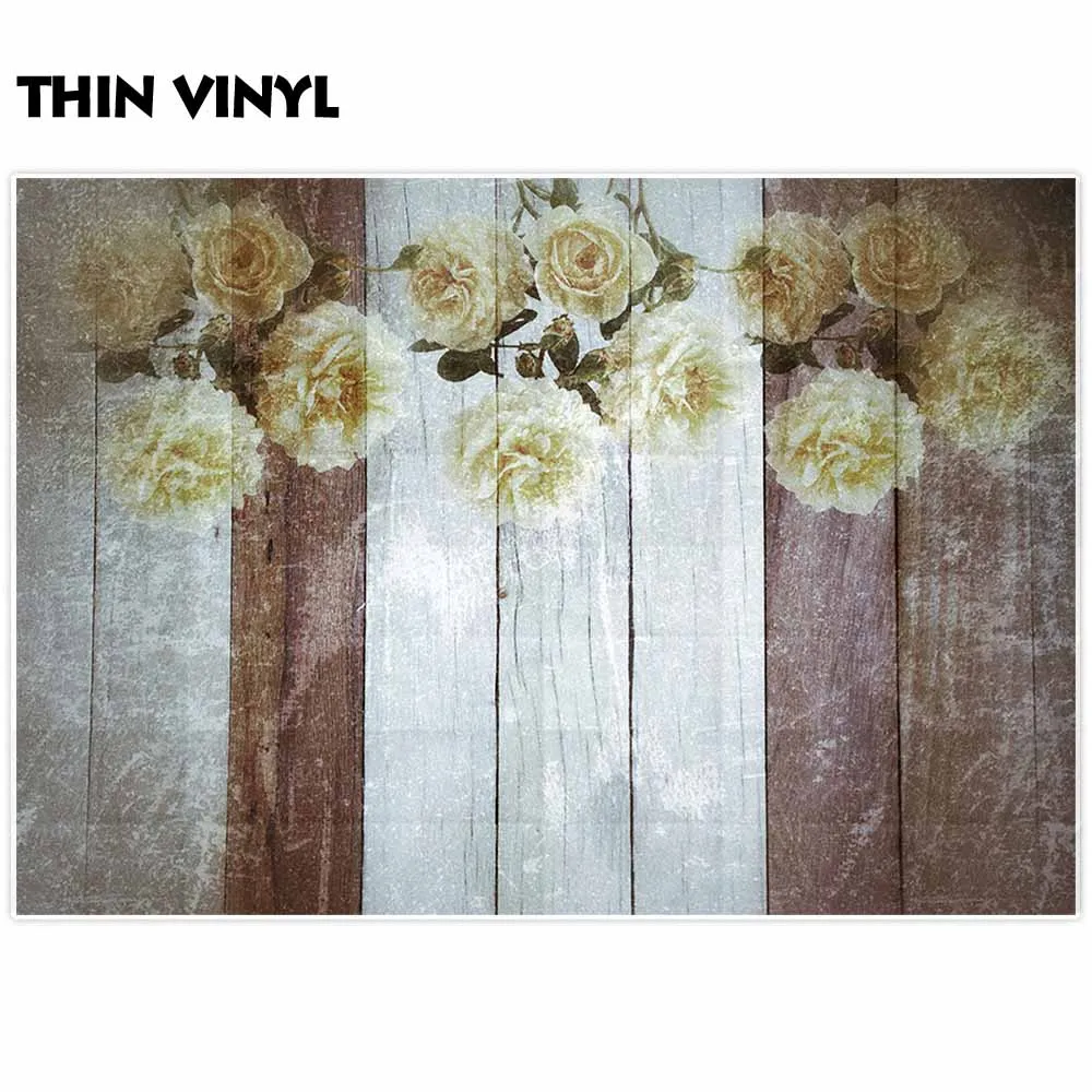 Allenjoy professional photography background white rose mottled striped wooden board backdrop photo studio wedding photocall | Электроника