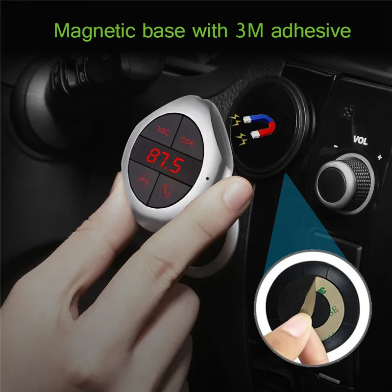 Onever 6 в 1 Bluetooth автомобильный набор, свободные руки, без использования рук, fm передатчик двойной зарядное устройство USB 3,5 мм разъем линейного входа Поддержка SD/TF устройство для чтения карт воспроизведения музыки