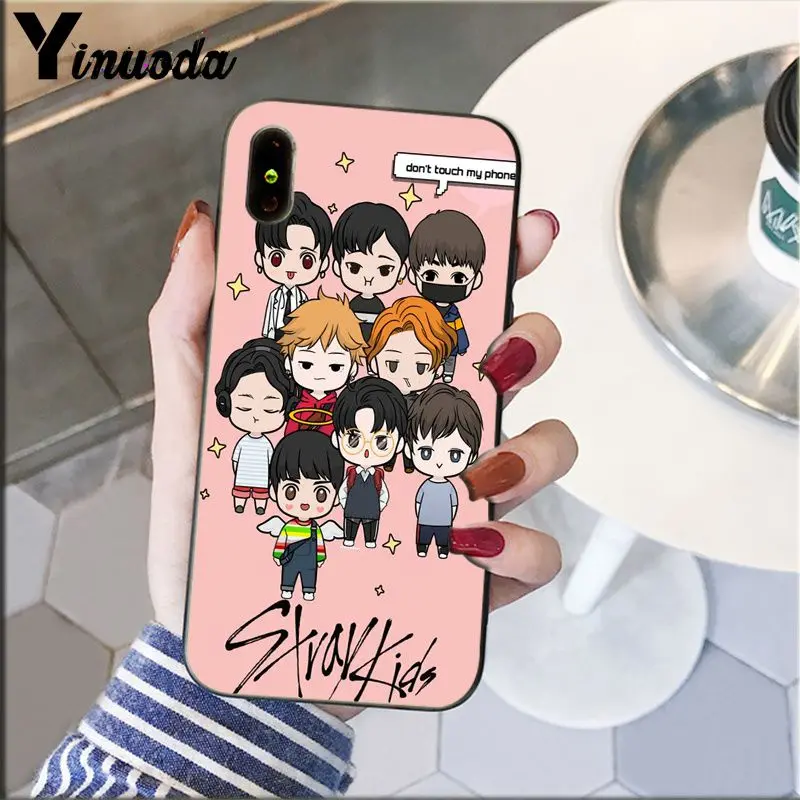 Yinuoda Stray Kids Новое поступление черный чехол для мобильного телефона iPhone X XS MAX 6 6s 7
