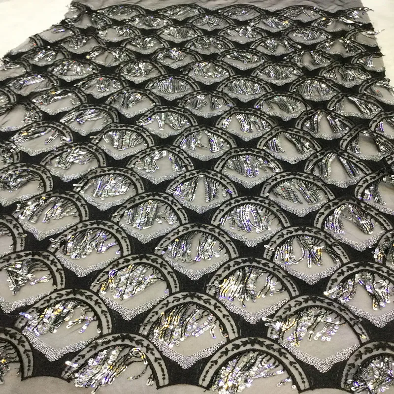 2018 French Lace Fabric Wedding High Quality African Tulle 5Yard 3D Flowers Embroidered fabric xb2-13 | Дом и сад