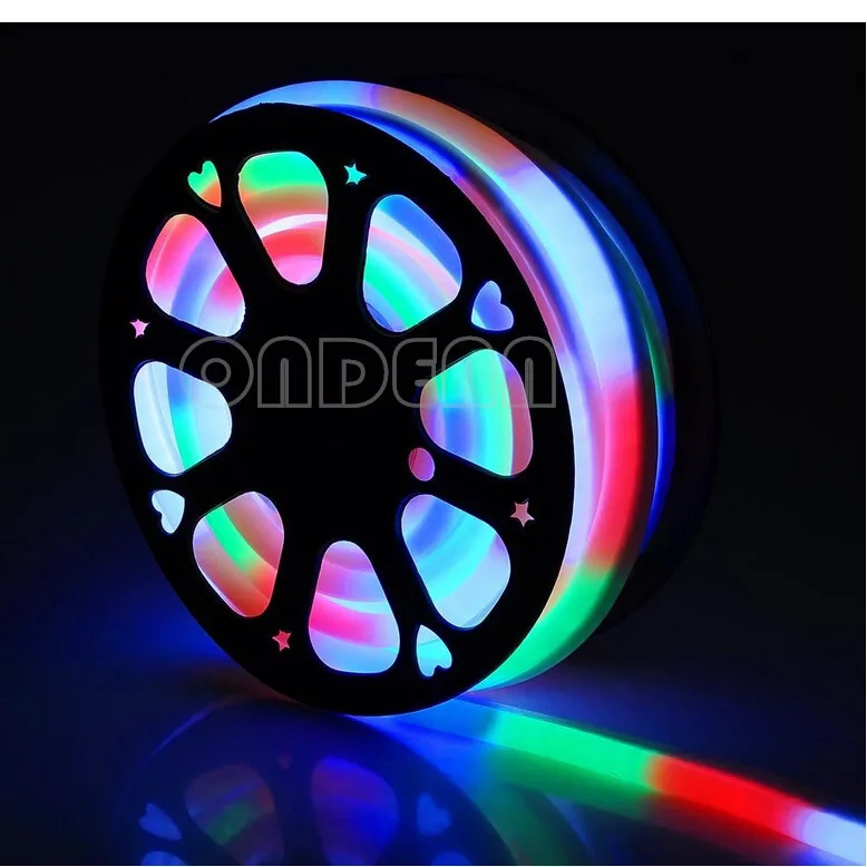 RGB светодиодный гибкий неоновый светильник 2-провода с 80led/m AC110V 220V LED Flex Tube Light CE RoHS