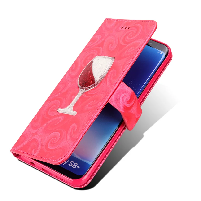 Роскошный песочные часы PU кожаный чехол для Samsung Galaxy S9 S8 Plus S7 S6 Edge S5 зыбучий песок