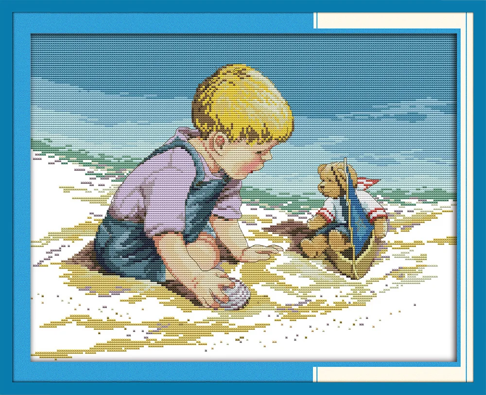 Набор для вышивки крестиком The beach boy ручная работа | Дом и сад
