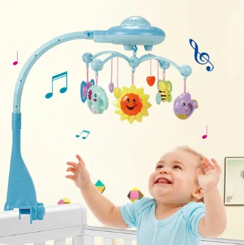 Детская погремушка игрушка 0 12 месяцев детская кроватка Мобильная музыкальная