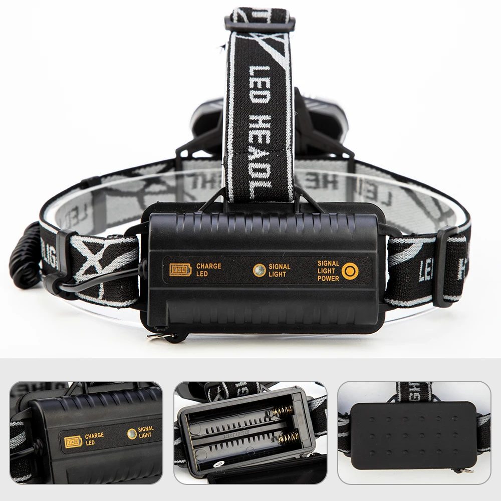 New Cold 5 XML LED Headlamp T6 Q5 USB Charge Headlight 15000 Lumens 18650 Battery Head Lamp for Fishing Camping | Лампы и освещение