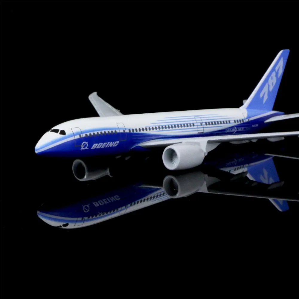 1: 400 16 см оригинальная модель Boeing 787 металлическая самолета украшение офиса