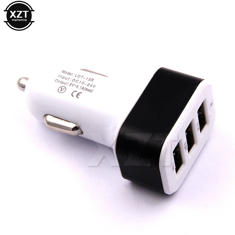 1 шт. автомобильное зарядное устройство с 3-мя USB-портами | Компьютеры и офис