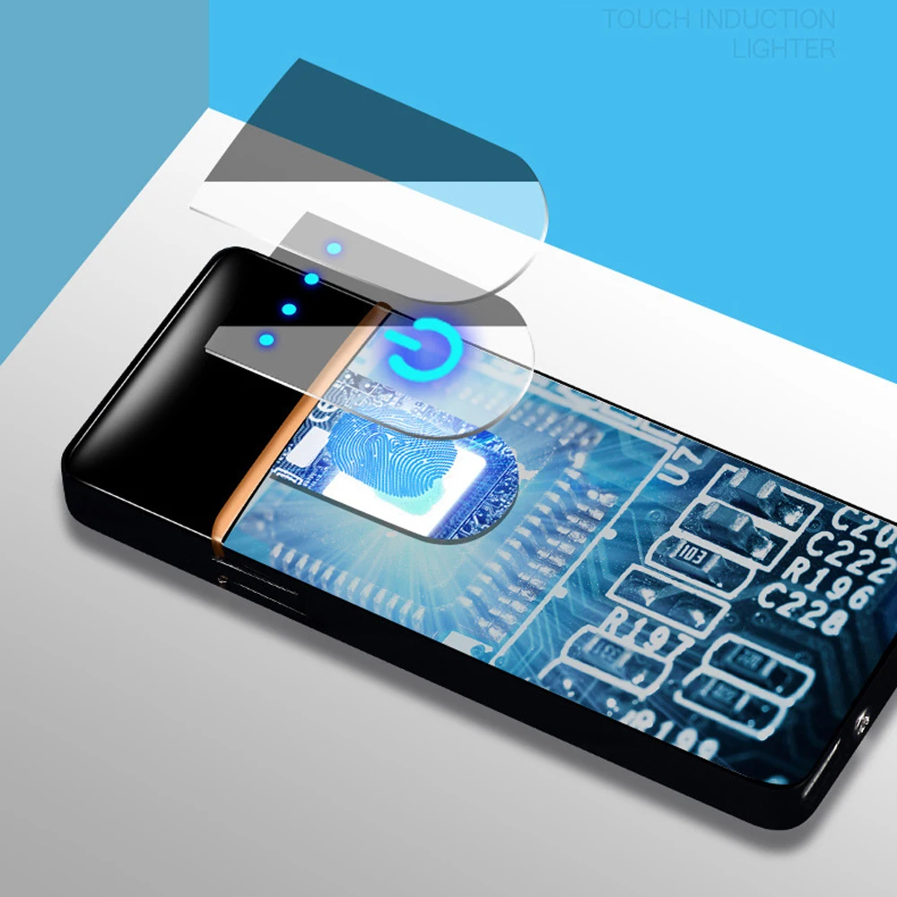 1 шт. зажигалка с USB зарядкой сенсорный переключатель сигареты для курения