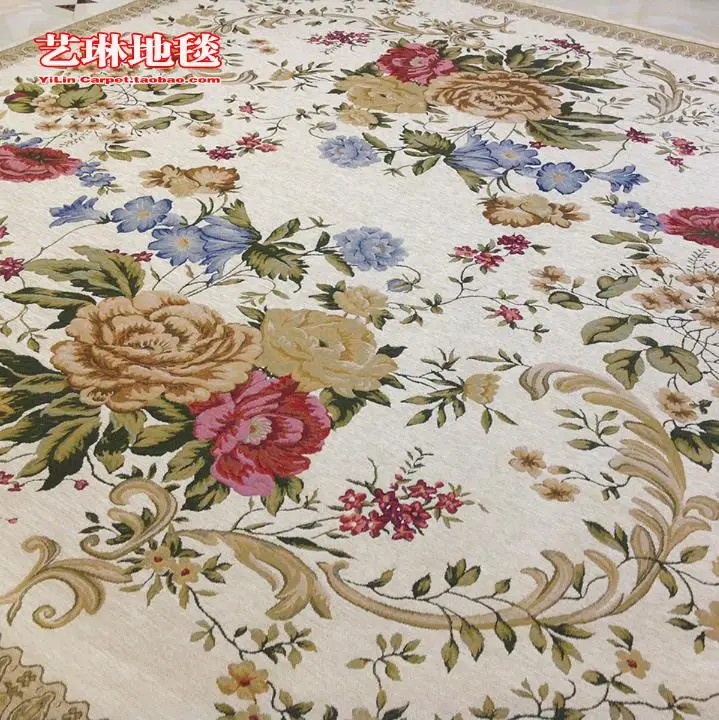 100x150 см Британский простой Сельский деревенский ковер для гостиной Цветочные
