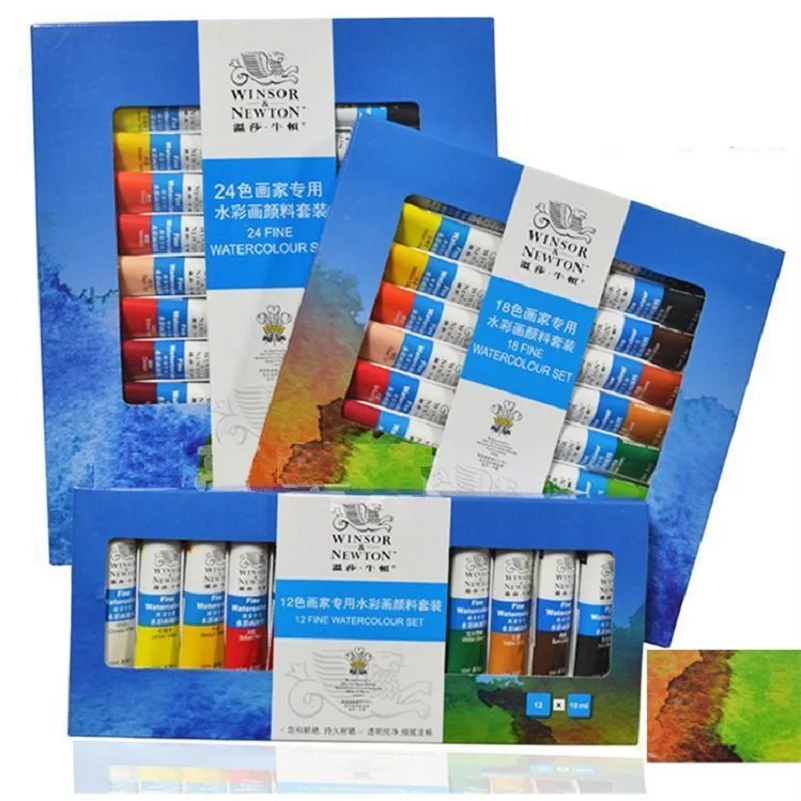 WINSOR & NEWTON 12/18/24 цветов акварельные краски Художественные картины поставки 10