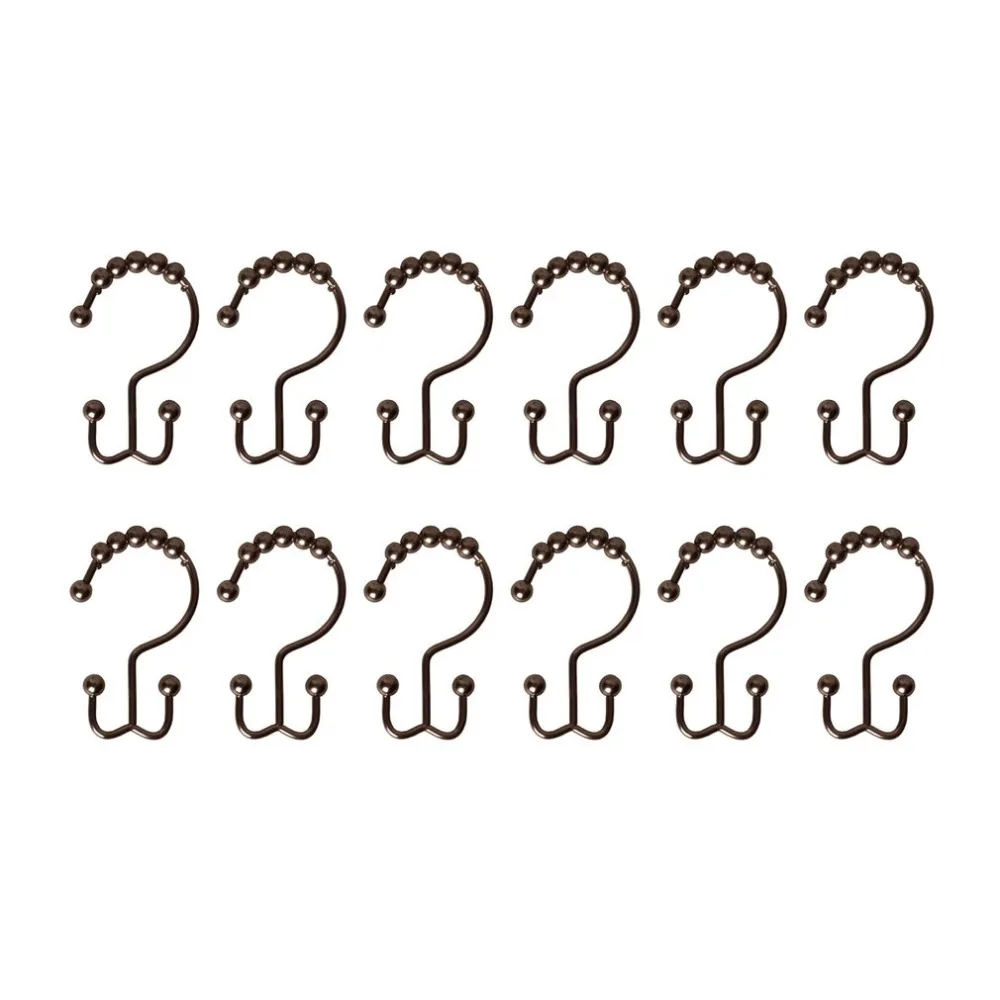 Hotel Bathroom Durable Double Hooks Metal Roller Ring Set of 12 Multi-functional | Обустройство дома