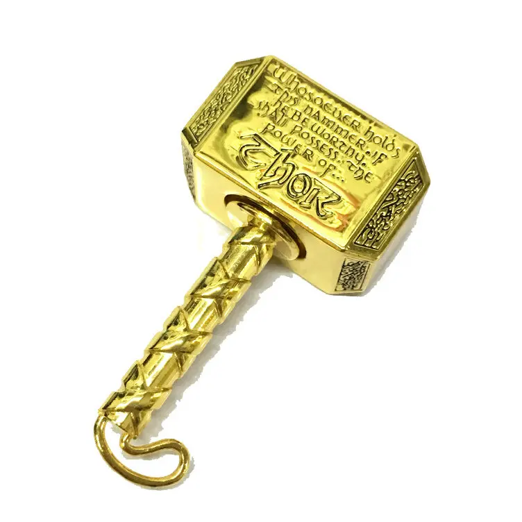 Thor's Hammer многократный креативный геймплей Тор Непоседа металлический ручной Спиннер антистресс игрушки подарки - Цвет: Gold