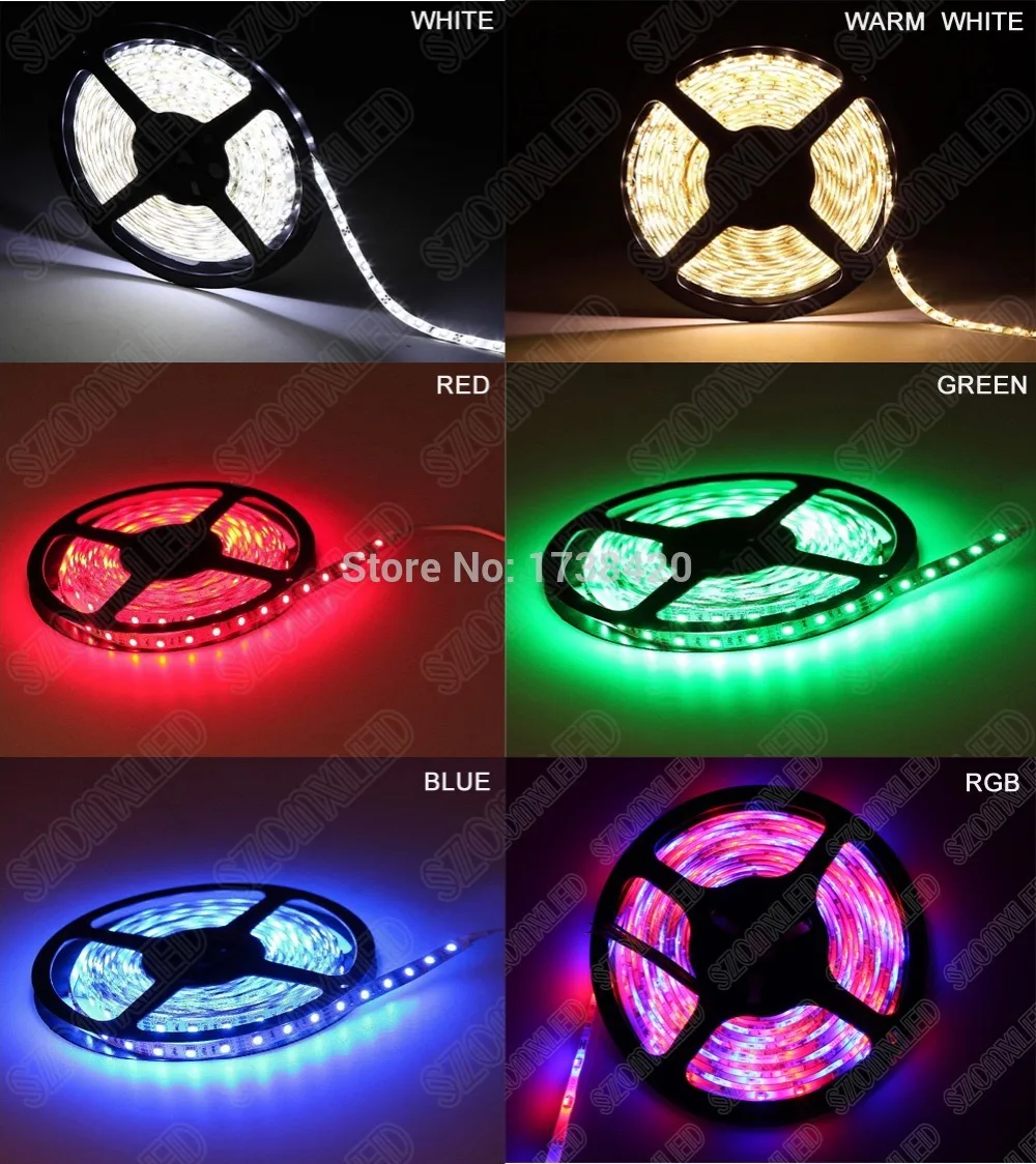 Светодиодная лента 3528 SMD 30 м/лот 60 светодиодов/м RGB гибкий свет DC 12V 4 8 W rgb неоновая