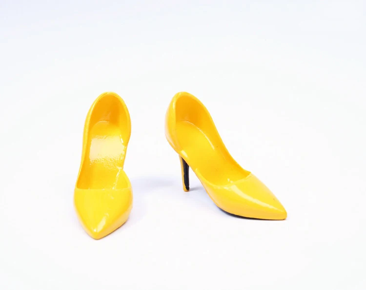 Yellow Shoes Коллекция 1/6 года; женская обувь; мягкая обувь на высоком каблуке для Phicen jiaou Doll; аксессуары для экшен-фигурок - Цвет: Yellow Shoes