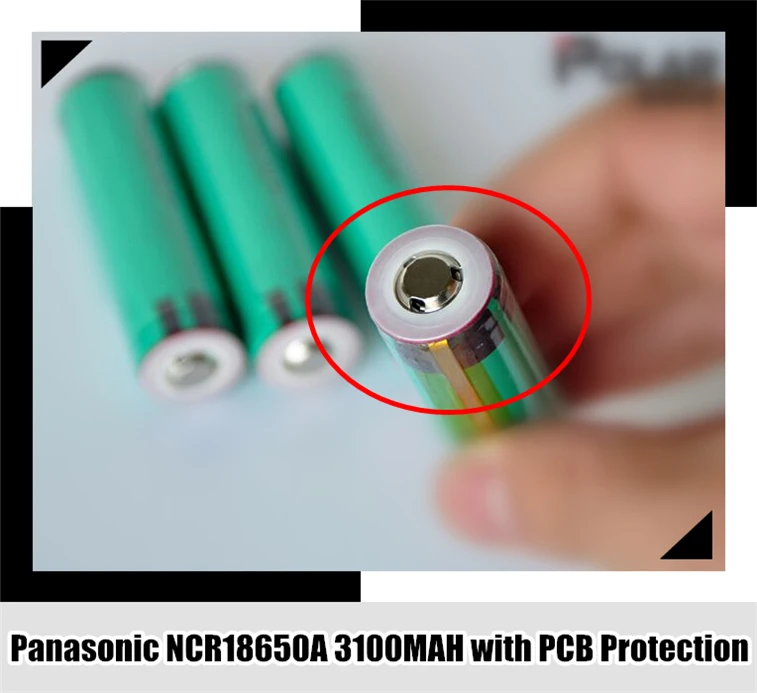 С печатной платой для Panasonic NCR18650A 3100 мАч 18650 3 6 В 7 в динамическая литий ионная