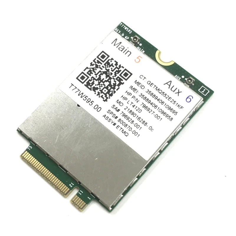 Lt4120t Snapdragon X5 LTE T77W595 796928-100 4G WWAN M.2 150 Мбит/с LTE модем для hp Elite x2 840 850 G3 640 650 645 G2