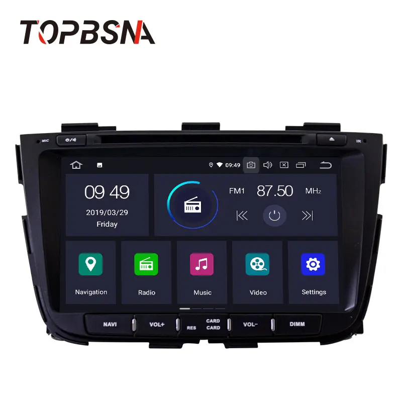 Topsna автомобильный DVD мультимедийный плеер Android 9,0 для kia Sorento 2013 2 Din Автомобильный радио мультимедиа wifi стерео головное устройство RDS