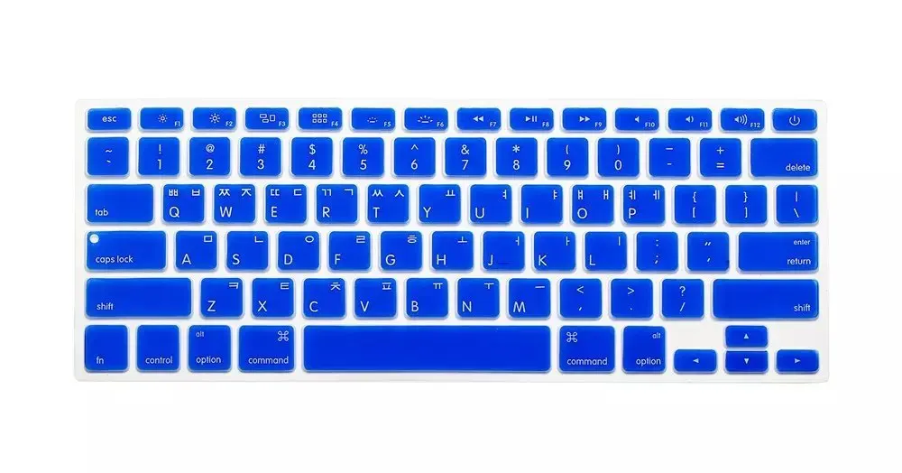 Защитный чехол для клавиатуры с корейскими буквами Macbook Air Pro Retina обложки ноутбука