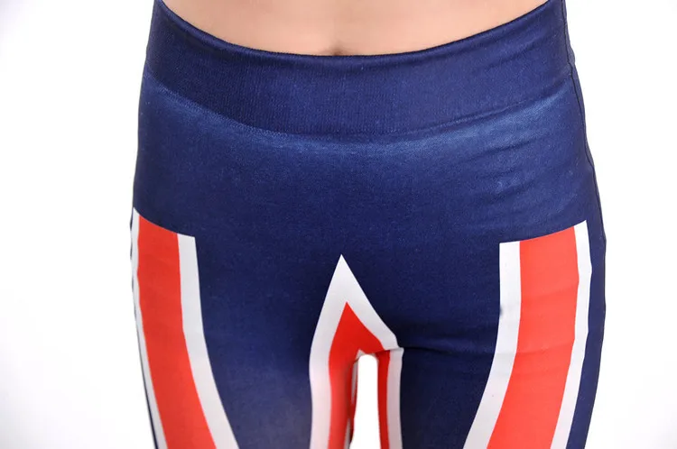 Kaiqifashion brand 2015 fashion fitness women leggings / atacdo roupas femininas american apparel British flag legging 010 | Женская