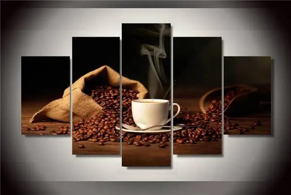 

Hd Printed Bag Coffee Beans Shoulder Cup Painting Canvas Print Room Decor Print Poster Picture Canvas Free Shipping/Ny-2000