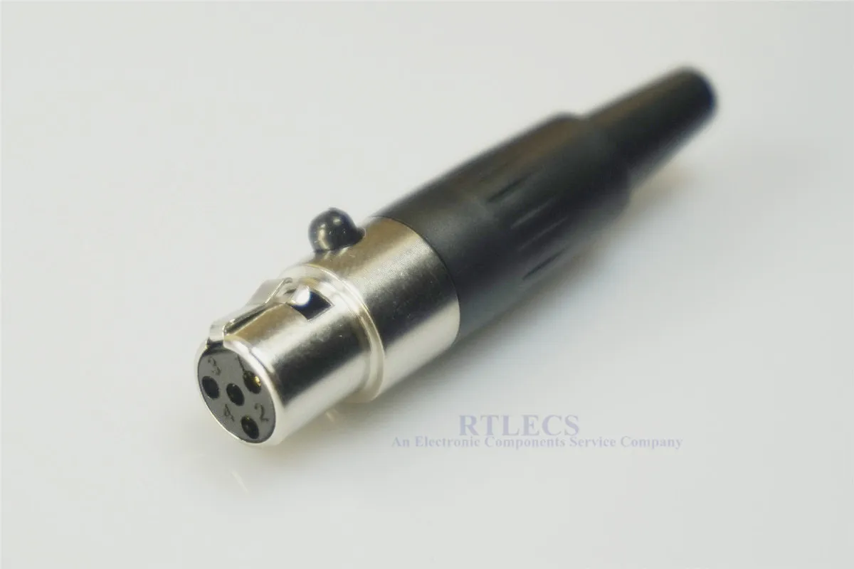 Миниатюрный мини разъем XLR 4 контакта встроенный провод для пайки и Панельное