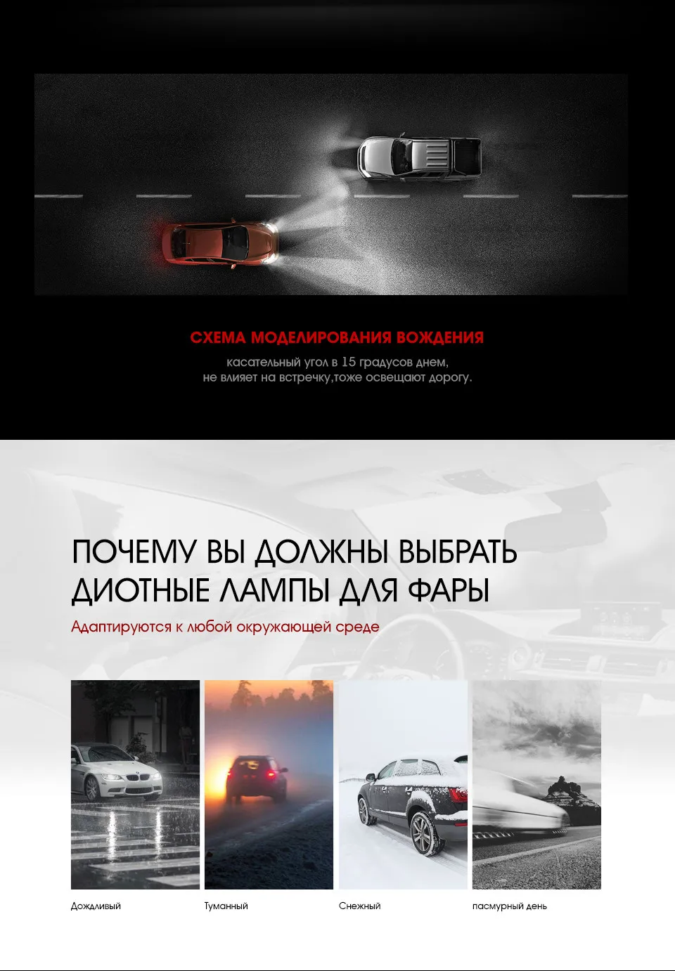 Oslamp светодиодные лампы для авто H7 фар H13 9005 HB3 9006 HB4 LED лампа для авто H4 шарика автомобиля 6500 К csp чип 50 Вт 8000lm фан-менее H8 H11 туман лампы все-в-одном