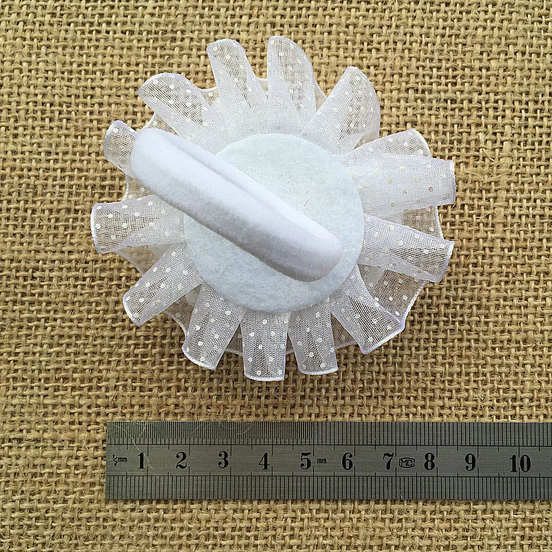 Эластичная резинка для волос 2 шт. эластичная с оборками и цветами|flower rosette|ribbon