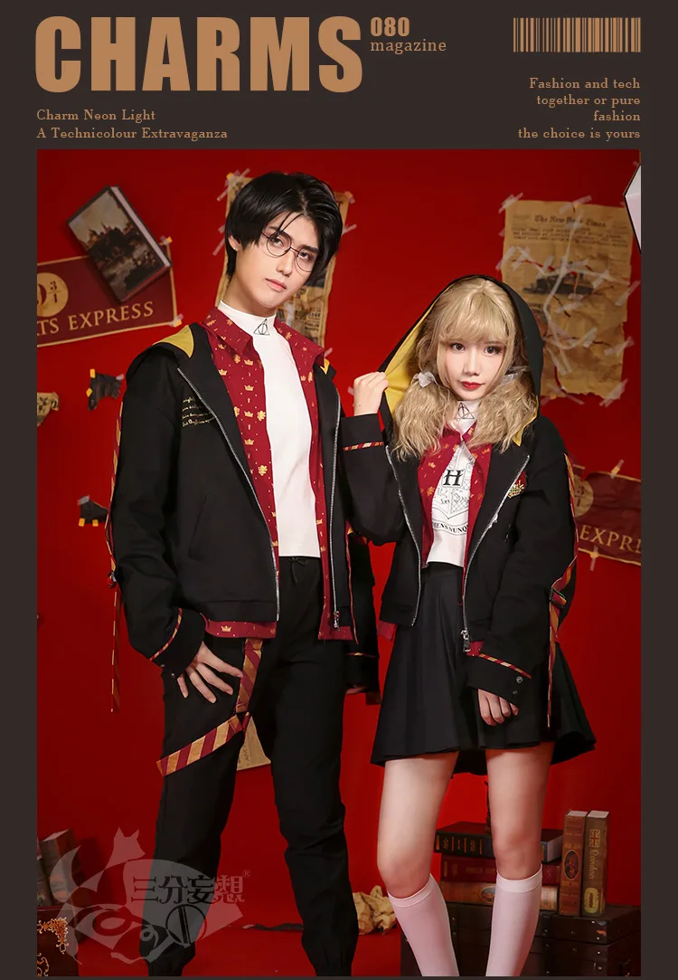 Для взрослых, костюмы для косплея Gryffindor, для колледжа, шарфы, куртки, пальто, юбка, для женщин, девочек, мальчиков, вечерние, для школы, волшебная летняя одежда