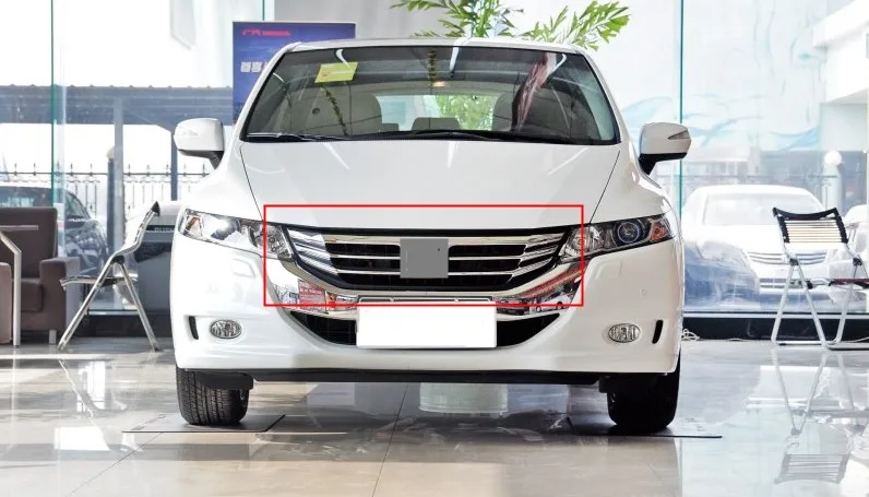 

Передний хромированный бампер для решетки радиатора для Honda Odyssey 2009-2014, 1 шт.