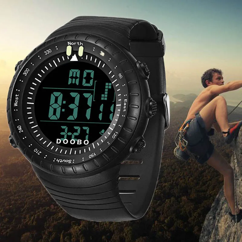 Мужские часы светодиодные цифровые Reloj Hombre армейские для спорта на открытом