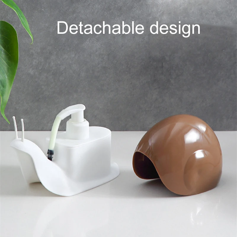 Bathroom Shampoo Dispenser Snail Shape Hand Soap Liquid Shampoo Shower Container YU-Home