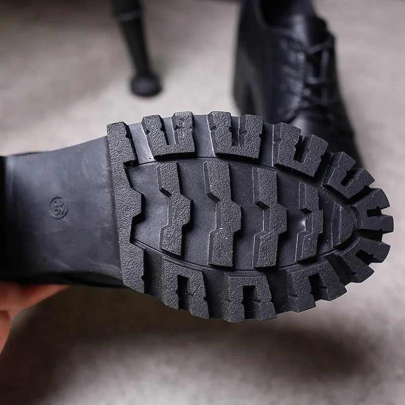 Женские туфли-лодочки на квадратном каблуке FeiYiTu черные повседневные туфли