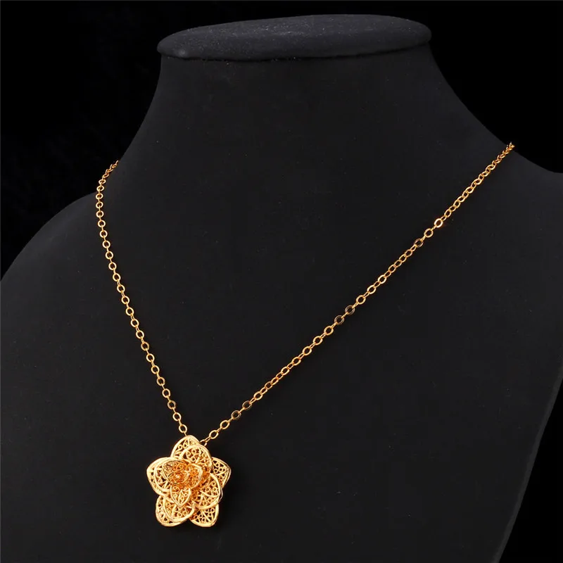Женское ожерелье с подвеской в виде цветка розы|f pendant|pendants for womenpendant necklace |