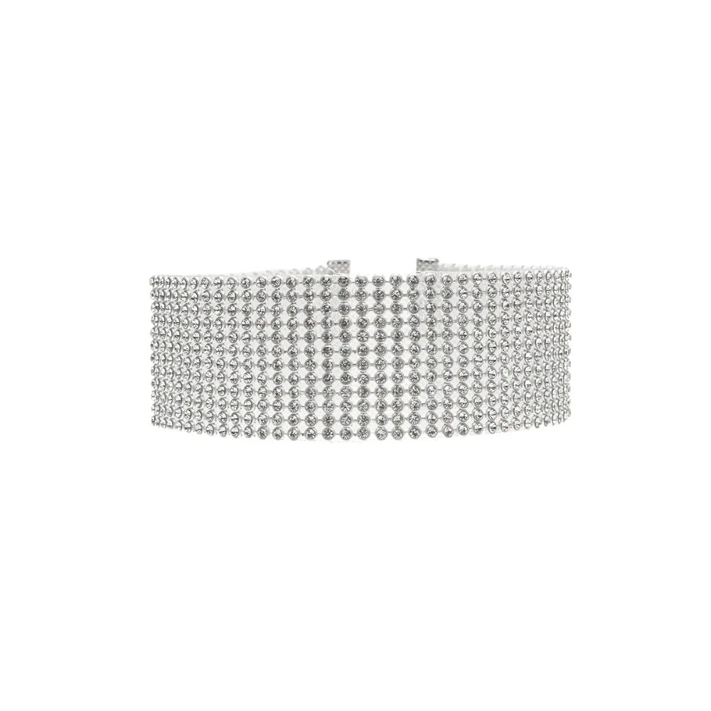 Элегантная Роза 4 размера хрустальные ожерелья Свадебное колье ожерелье женское