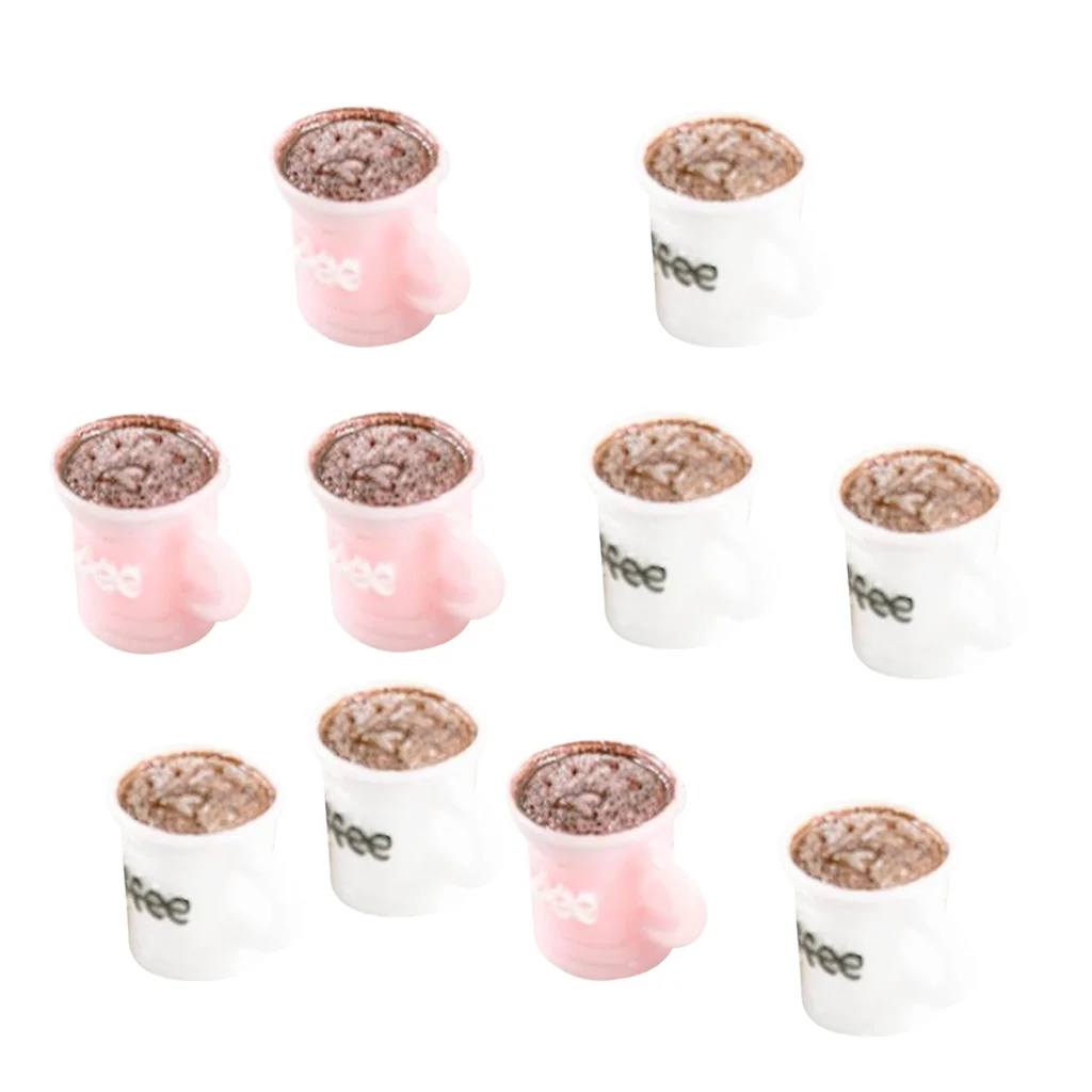 10 шт. мини домик из смолы кофейная чашка украшение кукольный Миниатюрный макет