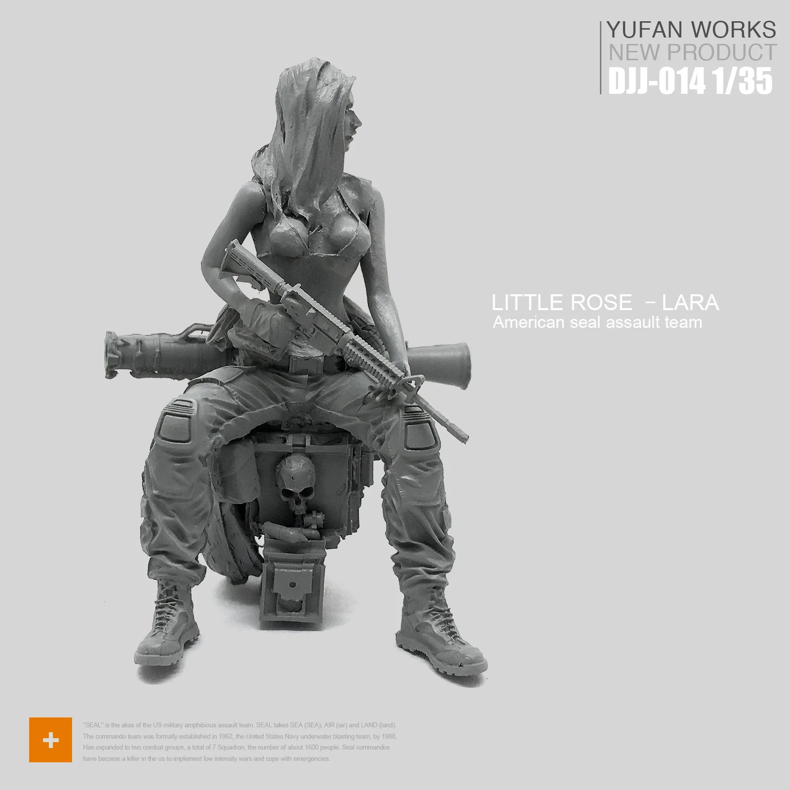 

Модель Yufan 1/35, Женский солдат, команда котиков, роза, Laura, модель из смолы, модель в комплекте