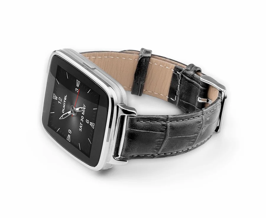OUKITEl A28 Smart Watch Heart rate monitor 1.54 дюймов bluetooth часы Натуральная Кожа Поддержки трекер