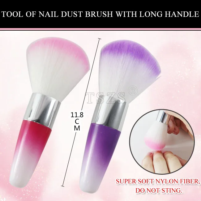 

1 шт./лот с длинной ручкой инструменты для маникюра кисть для акрилового УФ гель для ногтей щетка для очистки пыли