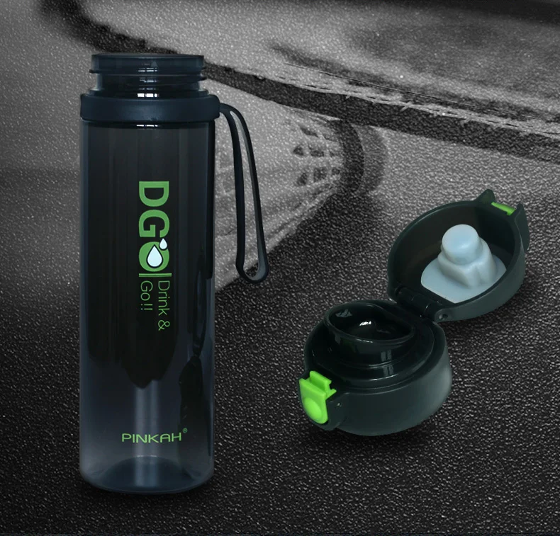 PINKAH 570 мл шейкер портативная тритановая бутылка для воды BPA бесплатно пластиковая Спортивная бутылка для спорта кемпинга пешего туризма