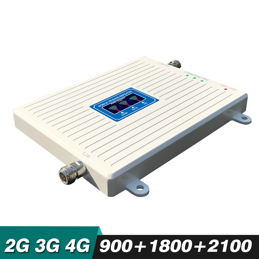 65dB Gain Tri Band Booster GSM 900+DCS/LTE 1800+UMTS/WCDMA 2100 mhz Cell Phone Signal Repeater 2G 3G 4G Network Amplifier | Мобильные