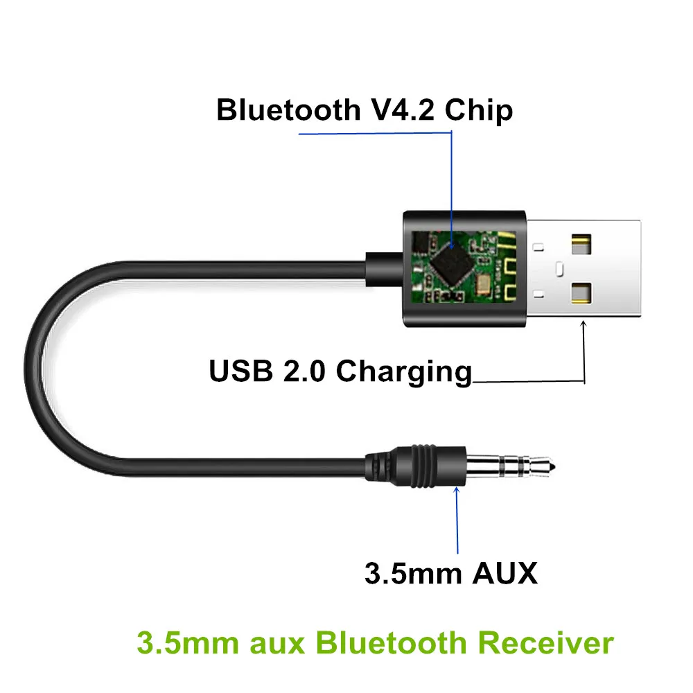 Bluetooth ресивер 4 2 беспроводной аудиоплеер автомобильный комплект с разъемом 3 5 мм