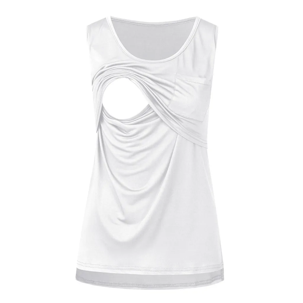 Женская блузка без рукавов SAGACE однотонная Лоскутная Блузка для беременных топы