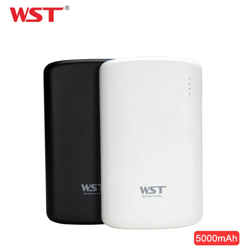 Оригинальное портативное зарядное устройство WST 5000 мАч ультратонкий компактный