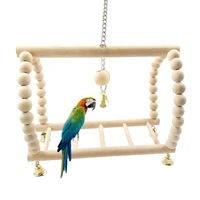 bird suspension bridge ladder swing hanging climbing frame toy for squirrel parrot hamsters mice pet cage accessory