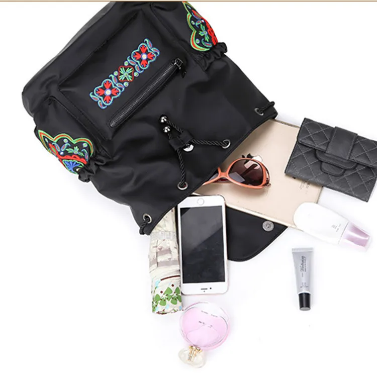 Китайский стиль Национальный женский рюкзак с вышивкой сумка бабочкой Женский