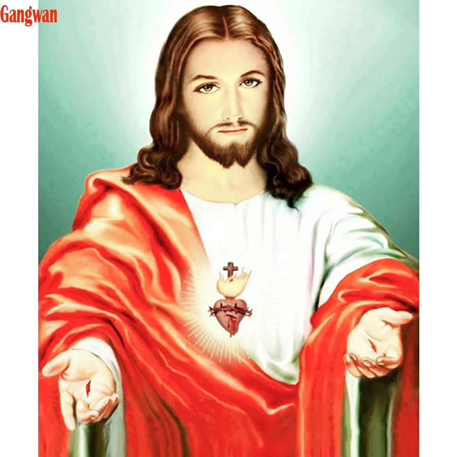 

NEW! full Square round Diamond Painting Jesus 5D Diamond embroidery Needlework Mosaic Cross Stitch kits Home Decoration gift