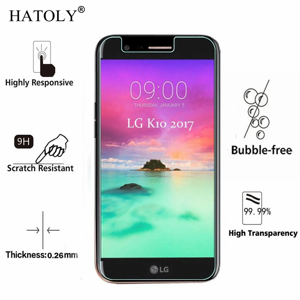 2 шт. закаленное стекло для LG K10 2017 M250 ультратонкая Защита экрана X400 пленка K20 Plus