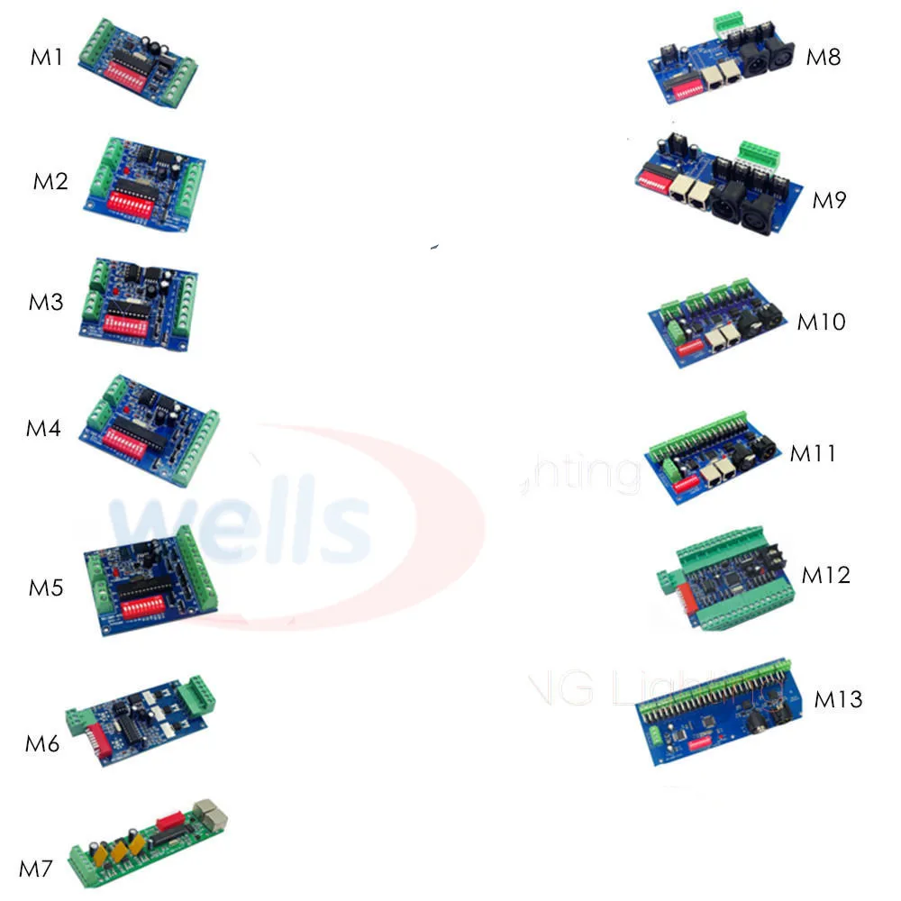 DMX512 3CH4CH6CH8CH12CH18CH24CH27CH контроллер постоянного напряжения общий анодный декодер